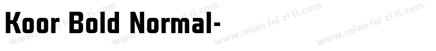 Koor Bold Normal字体转换